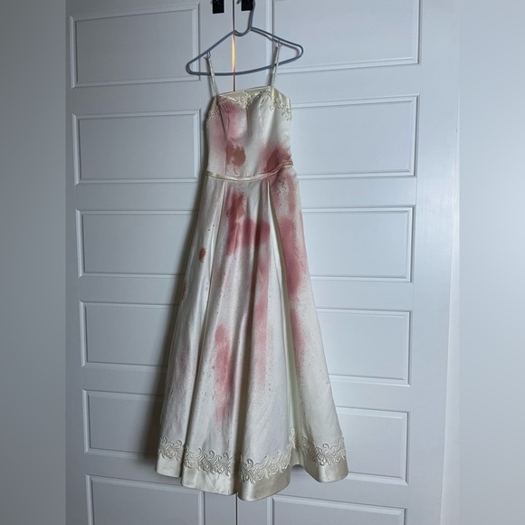 Halloween Zombie Corpse Bride Wedding Gown Costume - Picture 3 of 9